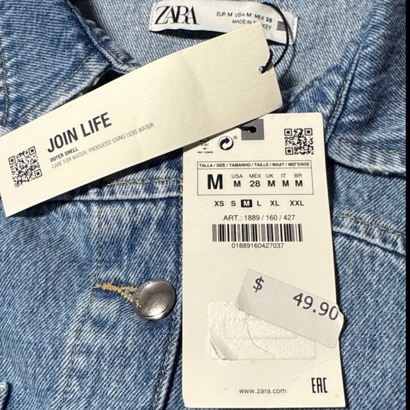 Zara Denim Short Romper - Picture 9 of 9